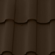 Металлочерепица Ruukki Adamante Purex, цвет Темно-коричневый